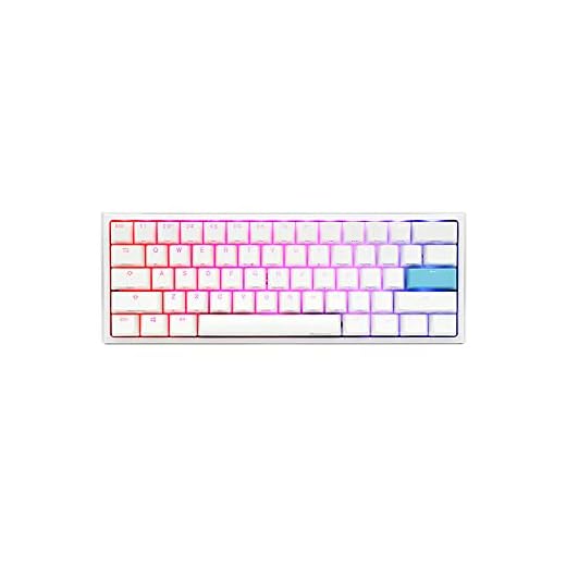 Ducky One 2 Mini Pure White - RGB LED 60% Double Shot PBT Mechanical Keyboard (Cherry MX Brown)