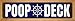 Poop Deck Novelty Wood Mounted Small Metal Street Sign WB-K-1710