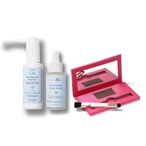 eSalon Thinning Hair Bundle, Root Touch Up + Brow Powder (Dark Auburn), 2% Minoxidil Hair Regrowth Treatment, Densifying Scalp Serum with Procapil + Redensyl