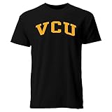 Barnesmith Virginia Commonwealth University VCU Rams Short Sleeve Adult Unisex T-Shirt, Classic, Black, Medium