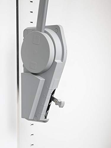 Wood Technology Superlift Pull Down Closet Rod System, Grey, With Side-Mounted Multi-Position Tensioners For Wardrobe Storage #TOP3