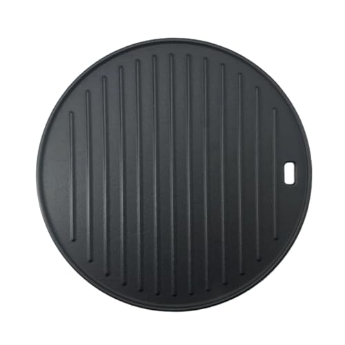 Round Pizza Steel 12" - Reversible 3D Cast Creates Gorgeous Crusts, Enamelled Cast Iron Pizza Baking Stone For Oven, Round Griddle, Speed & Even Heating Baking Steel Griddle by GRILLJOB - Image 2