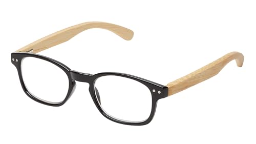 Select-A-Vision womens Bamboo 2550 Black Reading Glasses, Black, 35 mm US by SAV - Used condition - US$18.59