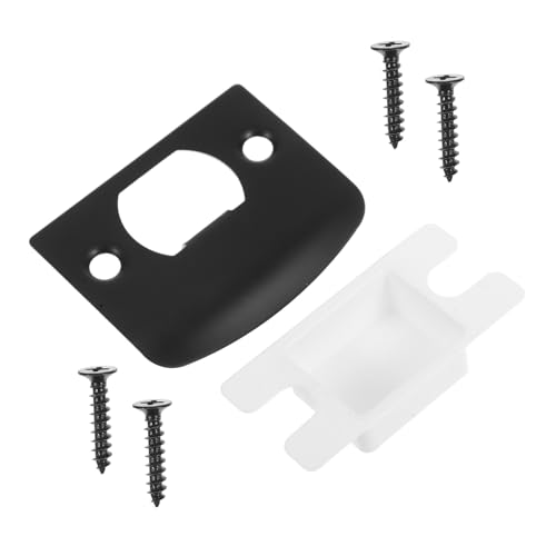 SEWOART 属製室内ドア用ストライクプレート ドアロック交換部品 耐久性あり 簡単取り付け対応 デッドボルトカバープレート付き