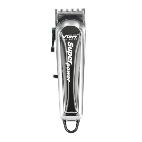 Trade Shop - Tagliacapelli Senza Fili Regolabarba Uomo Batteria Ricaricabile Rasoio Vgr V-060 - 4