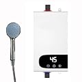 Tankless Water Heater, Electric Instant Hot Water Heater for Shower, 3500W 110V On Demand Rapid Heating Portable Mini Water Heater for Bathroom with Shower Head