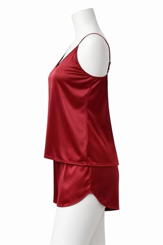Image of Women's Satin Soft Top and Shorts Set Nightsuit for Womens
