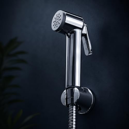 Image of Colston Premium Health Faucet for Bathroom | Made of ABS & SS 304 | Comes with 1.25-Meter Stainless Steel Tube | Wall Mounted Jet Spray for Toilet