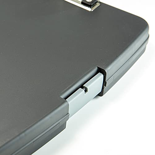 Officemate Ringbinder Clipboard Storage Box, Charcoal (83309), 13" x 10.8" x 2"