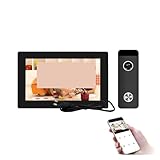 de videoportero inteligente Tuya, fuente de alimentación integrada, pantalla táctil completa, videoportero, cámara súper gran...