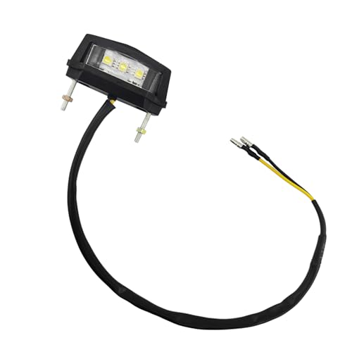 Lyxheth Motorcycle LED License Plate Light 6K, Motorcycle Tail Light, Waterproof Rear Brake Tail Light, Universal License Plate Lamp Assembly Dirt Bike Accessories Compatible with Motorbike