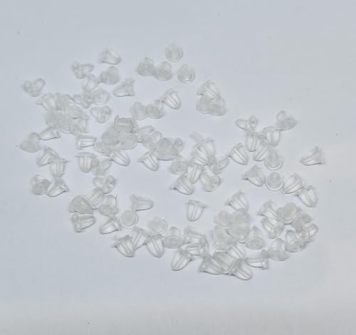 Image of Small Earring Back Stopper (500 Pcs) - Secure Earring Backs for Studs, Earrings Back Stopper, Silicone Earring Back Stopper, Earring Safety Backs & Ear Lobe Support