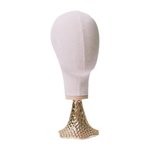 Expositor de cabeza de maniquí único con base de acero para joyería 4