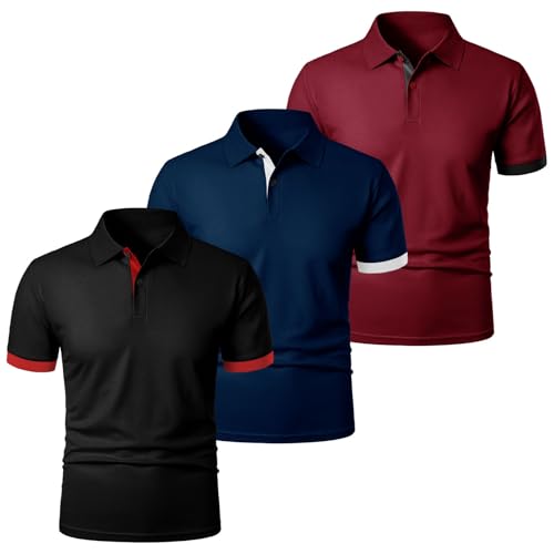Polo de golf homme pour hauts décontractés et élégants