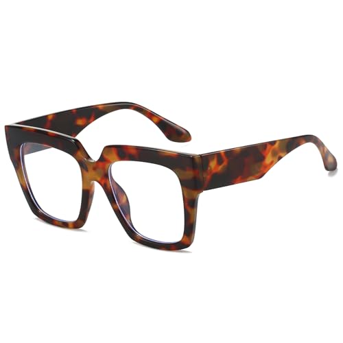 {Descansos Hombre Descansos LJCZKA Gafas Anti Luz Azul Cuadrado Mujer Hombre Gafas Ordenador Filtro Azul Gafas Montura Grueso Antifatiga para Descanso