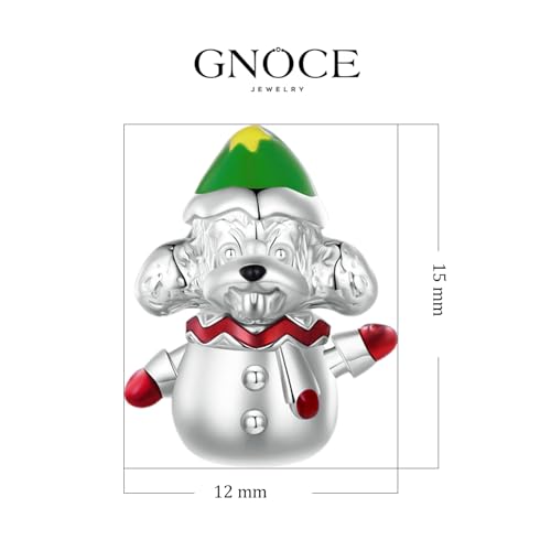 Image of GNOCE Pet Dog Bowl Bead Charm For Women, S925 Sterling Silver Bead Charm NecklaceBracelet for Her, Jewelry Gift