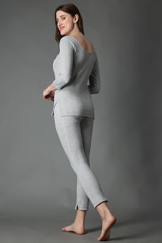 Image of Wearslim Women's Cotton Quilted Winter Lightweight Thermal Underwear for Women Long Johns Set with Fleece Lined Soft Warmer