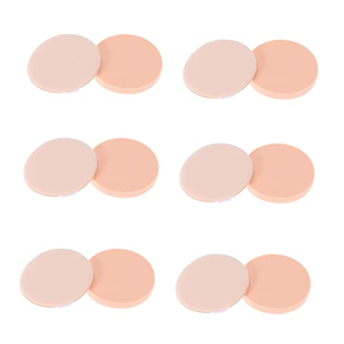 WOFASHPURET 12 Pack Round Makeup Sponges Puff Pads for Foundation Gentle and Comfortable for Skin Travel-size Powder Puff Set
