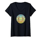 LuckyCharm fer à cheval style rétro T-Shirt avec Col en V