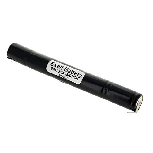 Exell 6V 700Mah Nicd W/Tabs Emergi-Lite 002277, Emergi-Lite 850.0063 #TOP25