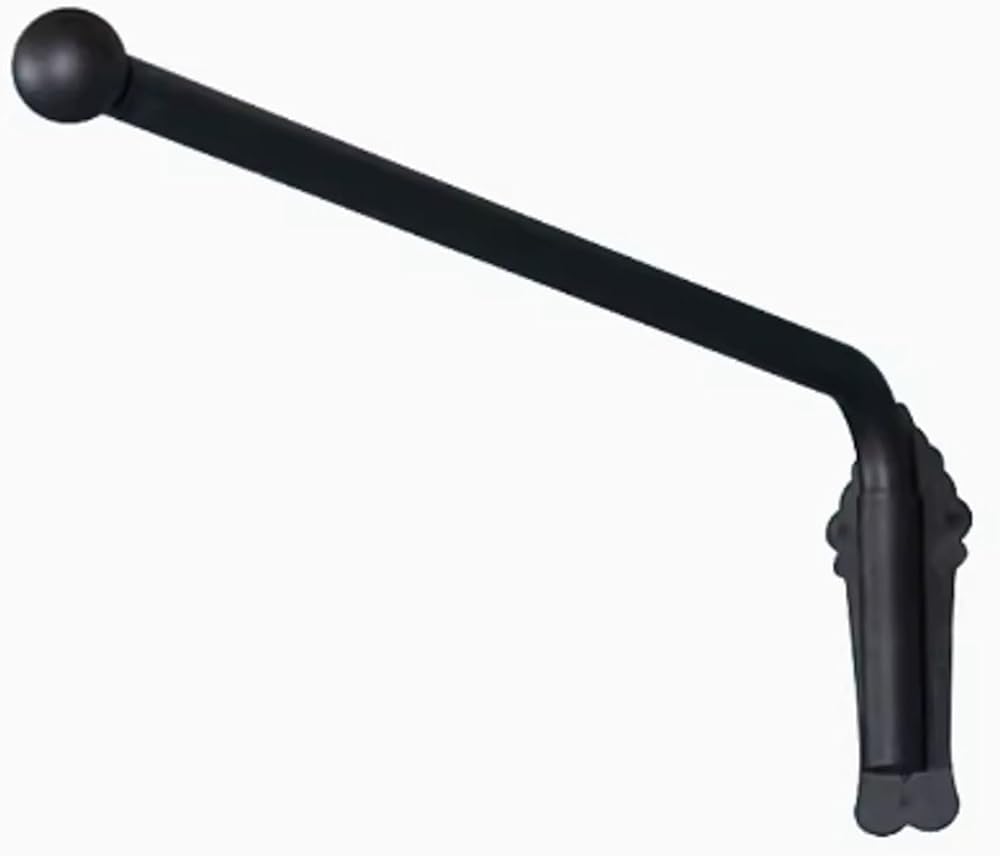 Door Curtain Rail Swing Arm, Swing Arm Curtain Rod Heavy Duty Adjustable 180° Swivel Wall Mounted Black Multiple Sizes