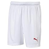 PUMA Liga Shorts Core Jr Kinderhose, Jungen, Hose, 70343711, Weiß/Rot, 116