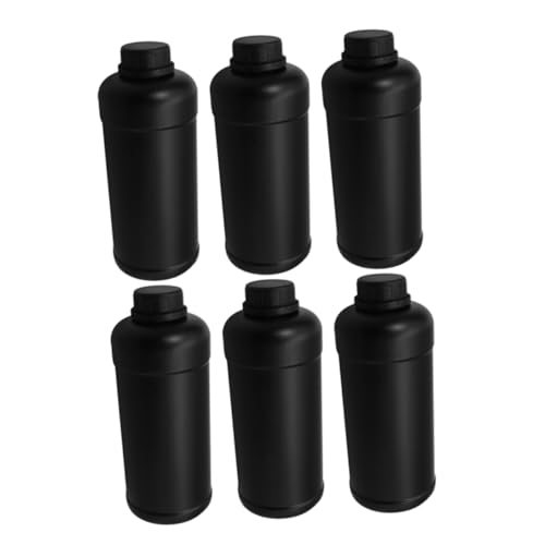 HEALLILY 6 Pack Reagent Bottles Plastic Sample Bottles Lids Liquid Storage Containers for Inks Chemicals