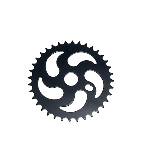 XYAUTO 36T/40T/44T Bicycle Chainring 1/2 X 1/8, Bike Bottom Crank Chainring Sprocket fit one-Piece Crankset Black Color (Model 1, 36T)