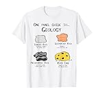 Guía de un panel sobre geología, geólogo, recolect...: Presentamos la camiseta "One Panel Guide to Geology", la gran camiseta para cualquier entusiasta de la geología, coleccionista de rocas o amante de las geodas minerales El diseño muestra las capas de la tierra, diferentes tipos de rocas y minerales, ...