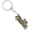 Motorcycle Key Chain, 3D Motorcycle Shape Keychain, Cool Metal Key Ring Holder Gift for Men Women, Keyfob Accessories Army Green