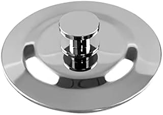 Sink Drain Stopper Plug 44mm, Stainless Steel Drain Stopper, Household Easy Grip Bath Plug for Bathtub Washbasin Kitchen Sink (Pack of 1)
