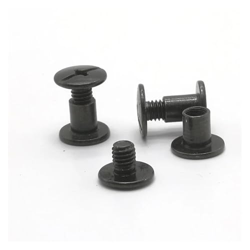 100 Sets Of M5*4/5/6/8/10/12/15/18/20/25/30 Black Coated Ledger Screws, Rivets, And Book Binding Staples(20mm)