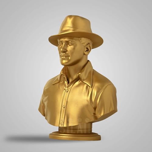 Image of SILAII Bhagat Singh Bust Sculpture (Gold, 8 Inch)