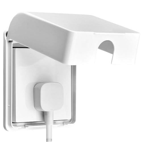 Uqezagpa Coperture adesive per prese di tipo 86, protezioni ABS bianche contro