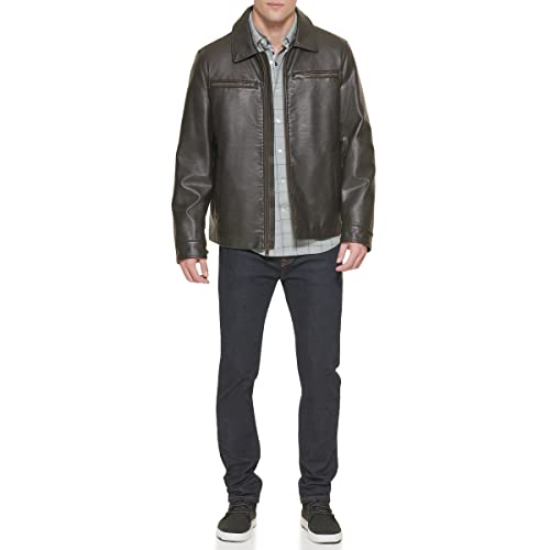 Image of DOCKERS Men's James Faux Leather Jacket (Regular, Big & Tall Sizes)