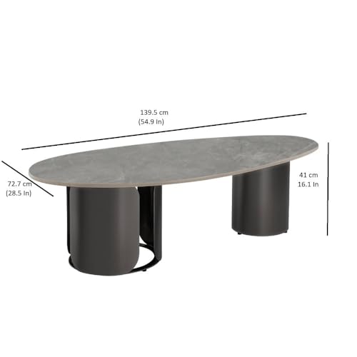 Image of Wakefit Center Table | 1 Yr Warranty | Coffee Table for Living Room Wooden, Tea Table for Living Room Wooden, Sofa Table, Free Installation from Brand, Modern Multi-Functional & Wobble-Free(Pranger)