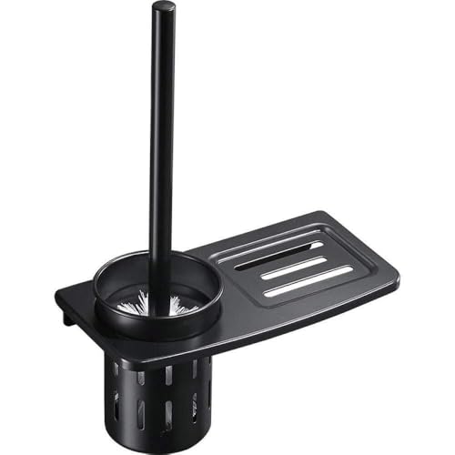 Toilet Brush Holder with Storage Rack - Stylish Holeless Design for Bathroom, Toilet Brush Set, Space-Saving nizer, Easy Clean Toilet Accessories