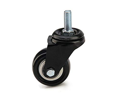 Roulettes robustes M8 en caoutchouc durable pour charges lourdes