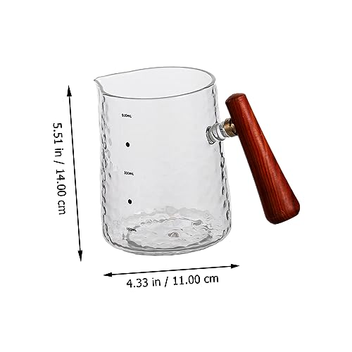 Healvian 2 Peças Puxar Flor Xícara De Café Expresso Jarra De Leite Barista Copo De Medição Copo De V