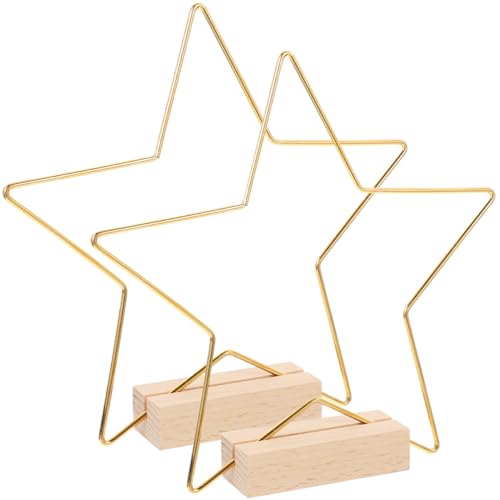 HEALLILY Table Ornament Set Star Shape Metal Rings Decorative Items Wedding Decor DIY Craft