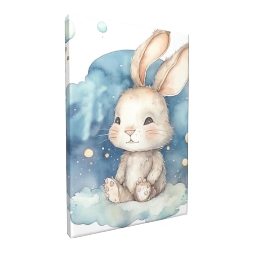 Toile murale abstraite lapin RLDOBOFE, tableau peint de qualité supérieure