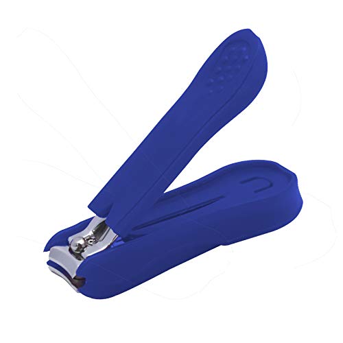 YNR German BEST Fingernail Clippers Black Blue | Perfect NEW YEAR GIFTS For Men & Women | Extra Sharp Easy Grip Nail Clipper | Professional Deluxe Stainless Steel Nail Clippers (Blue)