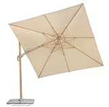 Rhodos Twist Loft, natur, 300 x 300 cm quadratisch, 672-95, Gestell Alu/Stahl...
