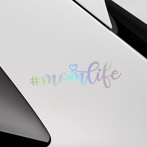 Image of Smilfuy 7 inch x 2 inch Mom Life Car Vinyl Decal Sticker, Waterproof Bumper Sticker for Women, New Moms, Cute Decorative Mom Life Sticker for Cars, Trucks, SUVs, Windows, Laptops, Walls (Colorful)