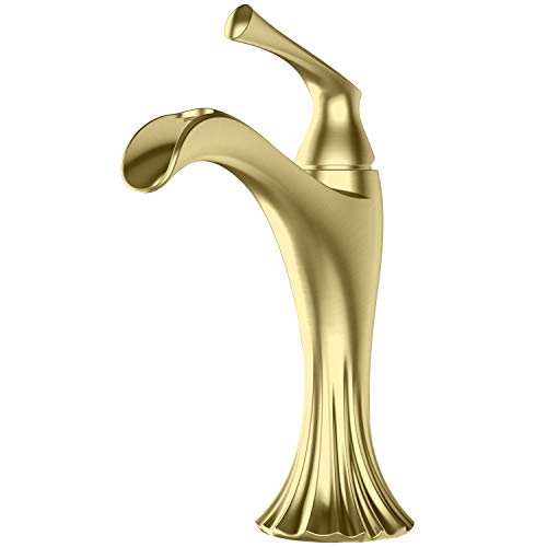 Pfister LG42-RH1BG Rhen Single Control Waterfall Bathroom Sink Faucet, Brushed Gold