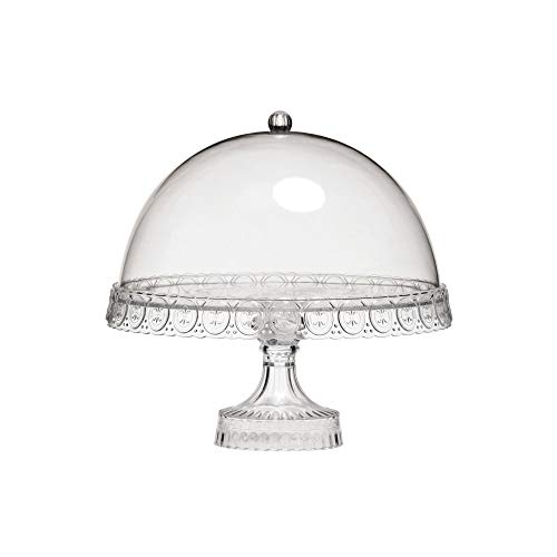 Premier Housewares Cake Stand With Lid Plastic Cupcake Stand Transparent Dome Lid Afternoon Tea Stand Cake Stand Sealed Cake Stands for Afternoon Tea - Cosy Home Interiors Premier Housewares Cake Stand With Lid Plastic Cupcake Stand Transparent Dome Lid Afternoon Tea Stand Cake Stand Sealed Cake Stands for Afternoon Tea