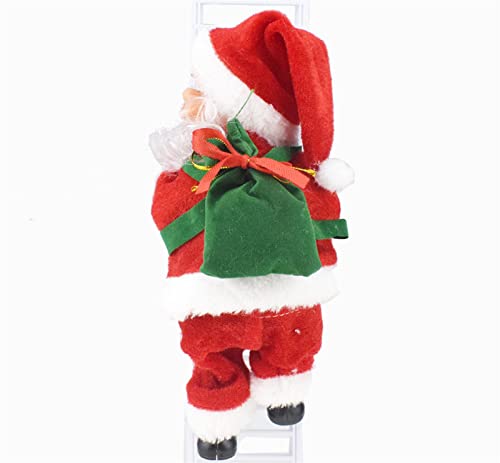 Enfeites de Natal com escada de Papai Noel elétrico, decorações de Natal, enfeite de árvore de Papai