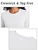 TACVASEN Casual Tops for Womens Long Sleeve Casual Cotton Tops for Women UK Moisture Wicking Tee Shirt Yoga T-Shirt, White, L #5