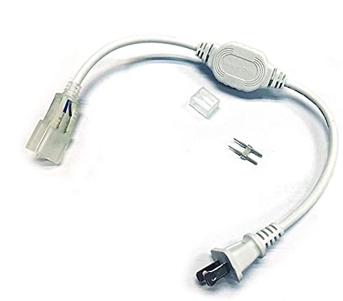LED Flex Neon Rope Light Connector Kit Power Cords Pins End Cap for 0.3in neon Rope 10pcs