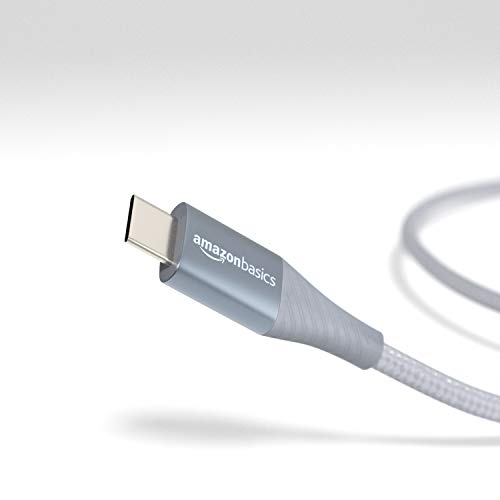 Amazon Basics Aluminum Braided 100W Usb-C To Usb-C 2.0 Cable With Power Delivery - 6-Foot, Gray #TOP2